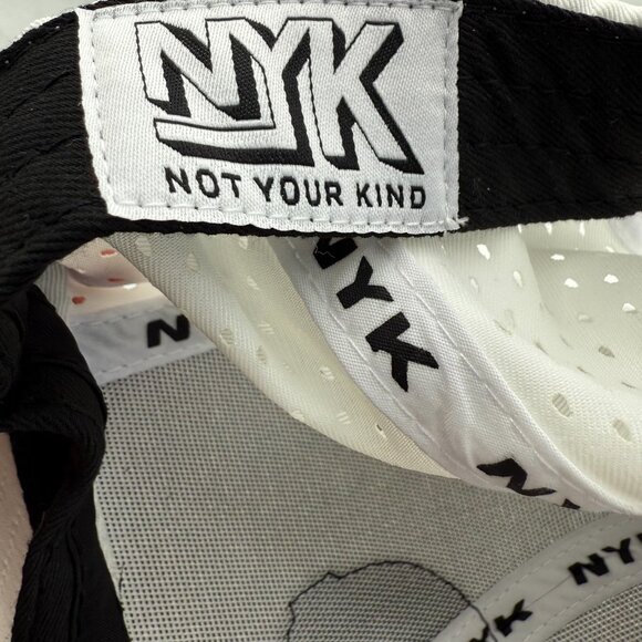 NYK Not Your Kind White Black Mesh Snapback Hat Adventure Logo - Picture 9 of 11